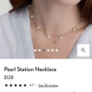 Brand New in box, never worn Mejuri Pearl Station necklace